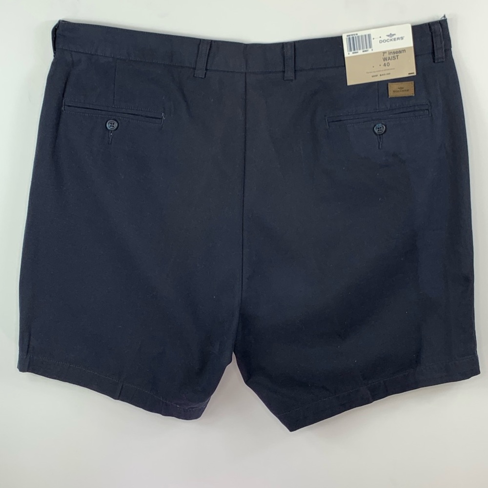 Dockers Washed Khaki Shorts pleated Relaxed Fit - Picture 2 of 6